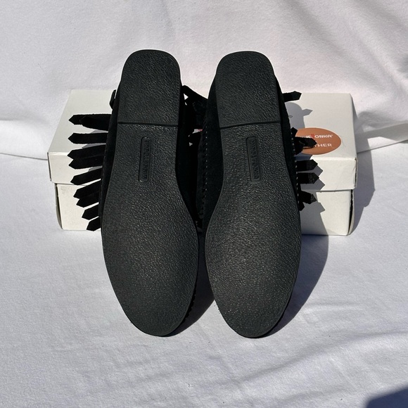 MINNETONKA X MOTHER SUEDE METALLIC MOCCASINS NEVER WORN ORIGINAL BOX SZ. 7 - Picture 3 of 5